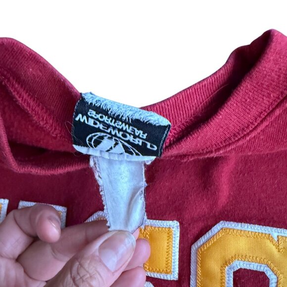 Vintage USC Crewneck Sweatshirt Red Yellow Logo By Wideworld Sportswear - Picture 3 of 4